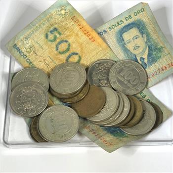 7.19oz. Of Coins and Currency From Peru