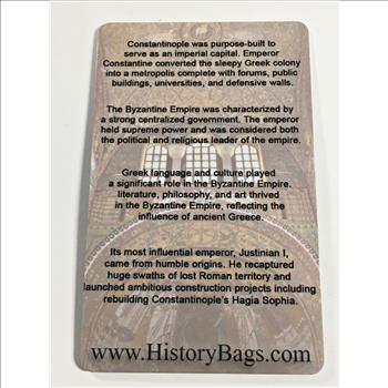 330-1453 AD*Byzantine Empire*Authentic Byzantine Bronze Coin*On Historical Information Card