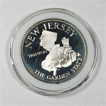 33.3 Grams of .925 Proof Silver New Jersey State Commemorative Medallion*In Protective Capsule