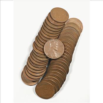 48c Tube of 1956-D Lincoln Head Wheat Cents
