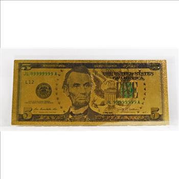 $5 24K Gold Foil Note*Non-negotiable