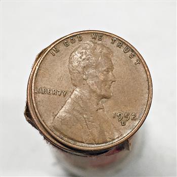 50c Roll Lincoln Head Wheat Cents*Roll Marked 1952-D*Roll Has Not Been Researched by Us
