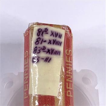 50c Roll of Lincoln Head Memorial Cents Cents*Wrapper is Marked 1981's and 1983's*WE Have Not Researched This Roll