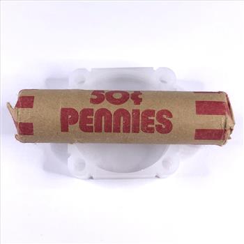 50c Roll of Lincoln Head Wheat Cents*Wrapper is Marked Wheat Roll*WE Have Not Researched This Roll