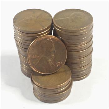 50c Roll of Various Dated Wheat Cents*Various Grades