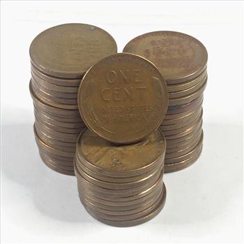 50c Roll of Various Dated Wheat Cents*Various Grades