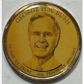 2015-D $1 Colorized President George H.W. Bush Commemorative