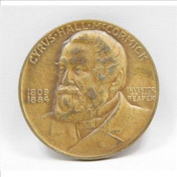 1831-1931 Cyrus McCormick - Invention of Mechanical Reaper Centennial - International Harvester Company Commemorative Coin/Medal