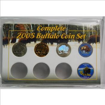 Complete 2005 Buffalo Coin Set - Five Coin Set 