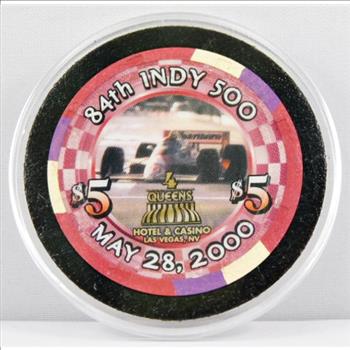 Four Queens Hotel & Casino - Limited Edition $5 Poker Chip - Featuring 84th INDY 500 - Las Vegas, Nevada