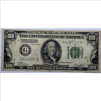 1928A $100 Federal Reserve Note Gold on Demand Note