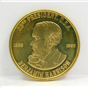Benjamin Harrison - 23rd President of the United States - Commemorative Brass Coin/Medal - 1