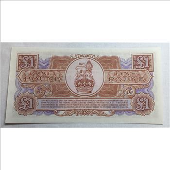 British Armed Forces One Pound 3rd Series - Issued by Command of the Army Council - High Grade Crisp Note