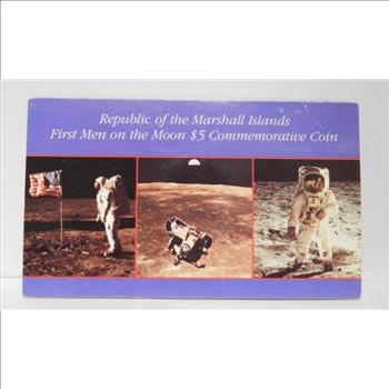 1989 $5 Apollo 11 First Men on the Moon Commemorative Coin