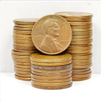 1 Roll Of Lincoln Wheat Back Pennies Average Circulated