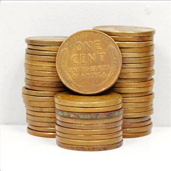 1 Roll Of Lincoln Wheat Back Pennies Average Circulated