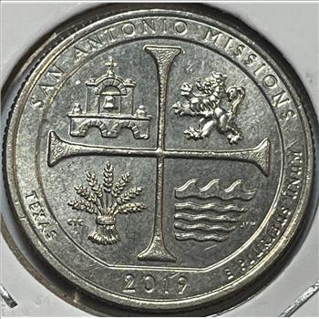 RARE 2019-W San Antonio Mission West Point Minted Quarter