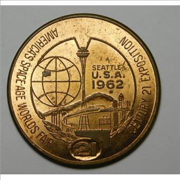 1962 Seattle Spaceage Worlds Fair Expo Space Needle Commemorative Dollar