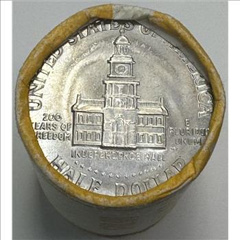 1976 Original Bank Wrapped Roll of Uncirculated U.S. Bicentennial Half Dollars