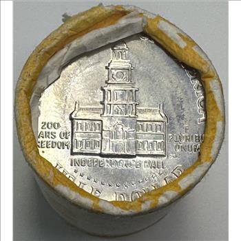 1976 Original Bank Wrapped Roll of Uncirculated U.S. Bicentennial Half Dollars