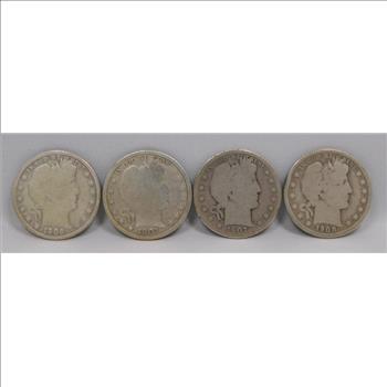 Barber Silver Half Dollar Mint-Mark Collection (4) Silver Barber Half Dollars With All 4 Mints Included:Philadelphia, San Francisco, Denver & Rare New Orleans-Custom Bi-Fold Holder