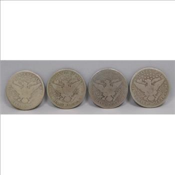 Barber Silver Half Dollar Mint-Mark Collection (4) Silver Barber Half Dollars With All 4 Mints Included:Philadelphia, San Francisco, Denver & Rare New Orleans-Custom Bi-Fold Holder