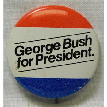 1980 George HW Bush for President Political Button