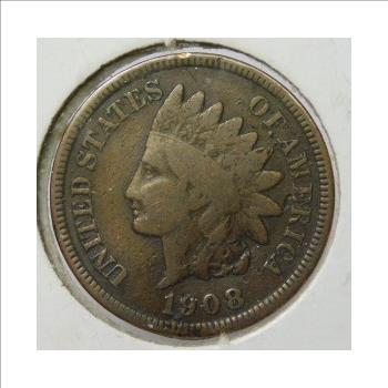 KEY DATE!! - 1908-S Indian Head Cent - Well Outlined with Legible Date and Mint Mark