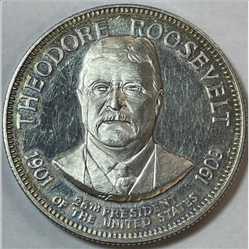 1+ oz Silver Theodore Roosevelt Presidential Commemorative Coin/Medal