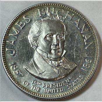 1+ oz Silver James Buchanan Presidential Commemorative Coin/Medal