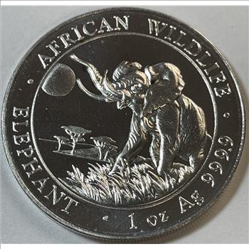 1 oz .9999 Fine Silver 2016 Elephant - African Wildlife - Somali Republic