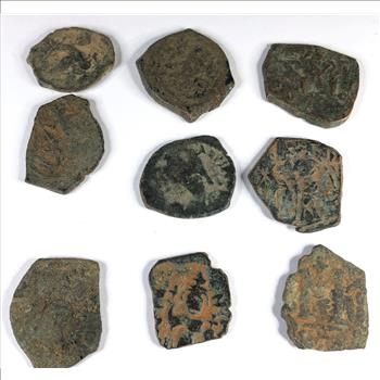 Lot of 9 Different Ancient Byzantine Coins (491-1453AD) 