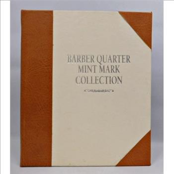 Barber Silver Quarter Mint-Mark Collection (4) Silver Barber Quarters With All 4 Mints Included:Philadelphia, San Francisco, Denver & Rare New Orleans-Custom Bi-Fold Holder