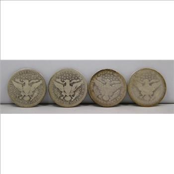 Barber Silver Quarter Mint-Mark Collection (4) Silver Barber Quarters With All 4 Mints Included:Philadelphia, San Francisco, Denver & Rare New Orleans-Custom Bi-Fold Holder