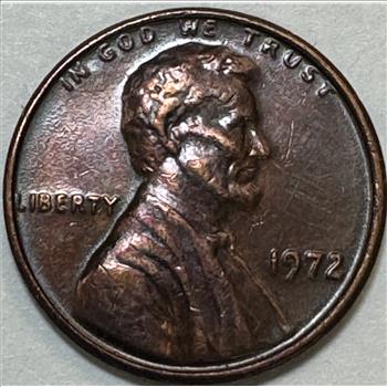 MINT ERROR 1972 Double Die Obverse Lincoln Cent Error w/Motto Doubling