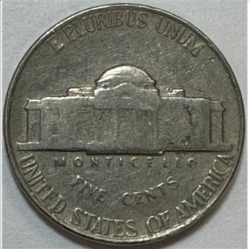 MINT ERROR 1960 Jefferson Nickel Major Obverse Lamination Error