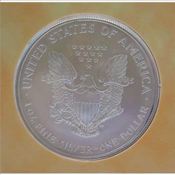 The 2000 Colorized Millennium United States Silver Eagle - 99.9% Silver Eagle - Comes in Special Packaging with COA from the Perth Mint