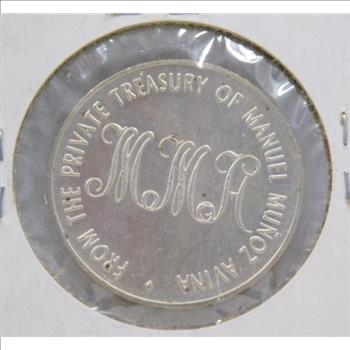 1971 Franklin Mint 250 Grains Sterling Silver Bullion Round