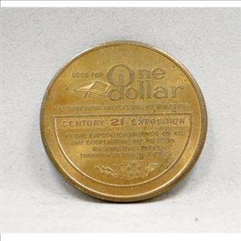 1962 Seattle Worlds Fair- Good Foe One Dollar In Trade