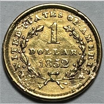 1852 Type 1 Liberty Head Gold Dollar