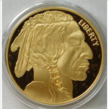 2012 $50 24K Gold Plate Buffalo Tribute Proof Replica