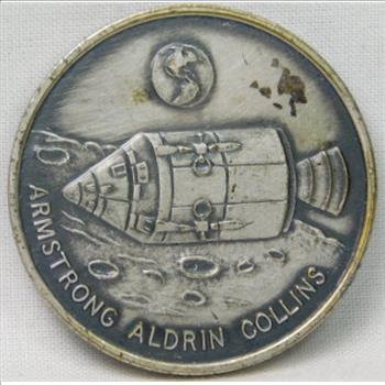 Armstrong, Aldrin, Collins - First Moon Landing Coin/Medallion - Milestones in Manned Flight by Trans World Airlines