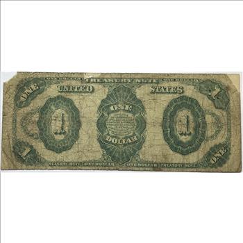 1891 $1 Treasury Note - Tillman/Morgan Signatures