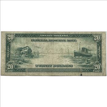 Series 1914 $20 Large Size Federal Reserve Note - Federal Reserve Bank of Chicago, IL