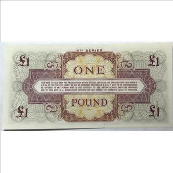 British Armed Forces One Pound 4th Series - Issued by Command of the Army Council - High Grade Crisp Note