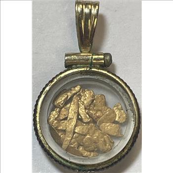 Pure Gold Nuggets in Clear Bezel - Total Weight of 1.4 Grams