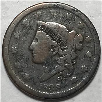 1838 Matron Head Variety Large Cent