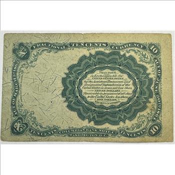 Series of 1874 Fifth Issue 10c Fractional Note