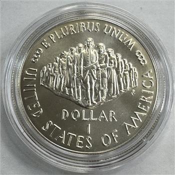 1987-P U.S. Constitution 200th Anniversary Uncirculated Commemorative Silver Dollar in Original U.S. Mint Capsule