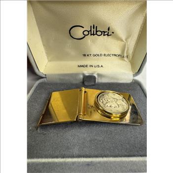 Vintage Colibri 18K Gold Electroplate 1945 Mercury Dime Money Clip in ...